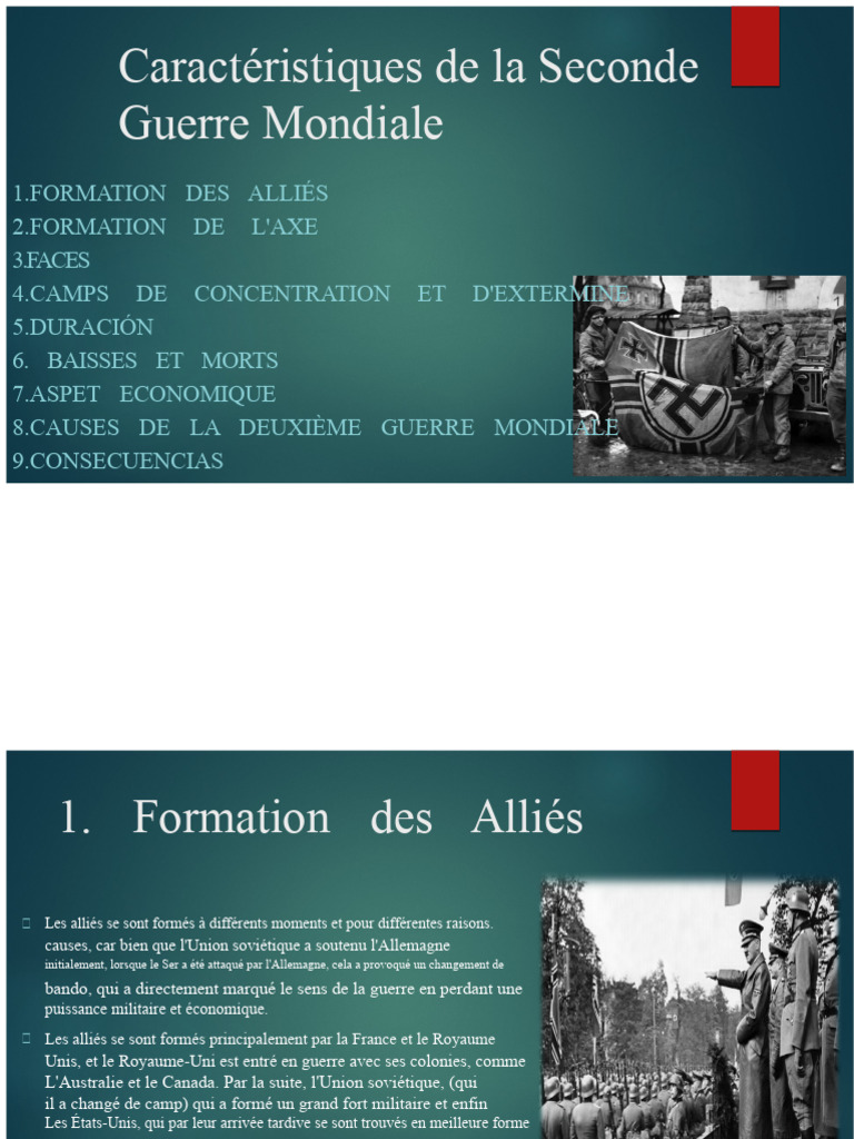 Caractéristiques de la Seconde Guerre Mondiale | PDF | Axe Rome-Berlin ...