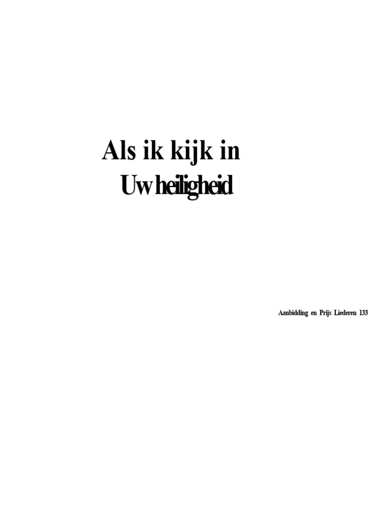 Wanneer Ik in Uw Heiligheid Kijk Met Eng | PDF