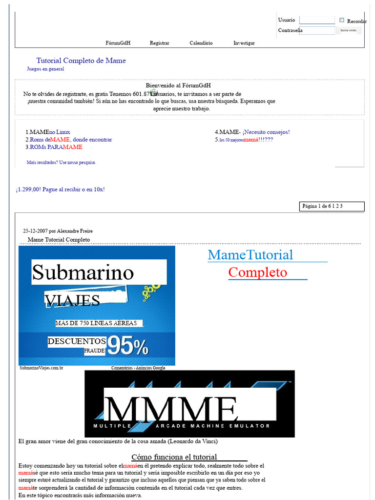 Tutorial Completo sobre MAME y Emulación | PDF | Archivo de computadora ...