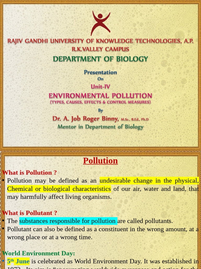 Understanding Pollution: Types and Effects | PDF | Waste | Water Pollution