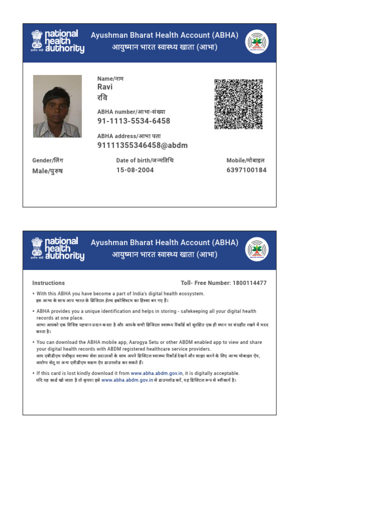 Abha - Abha Card Ravi | PDF
