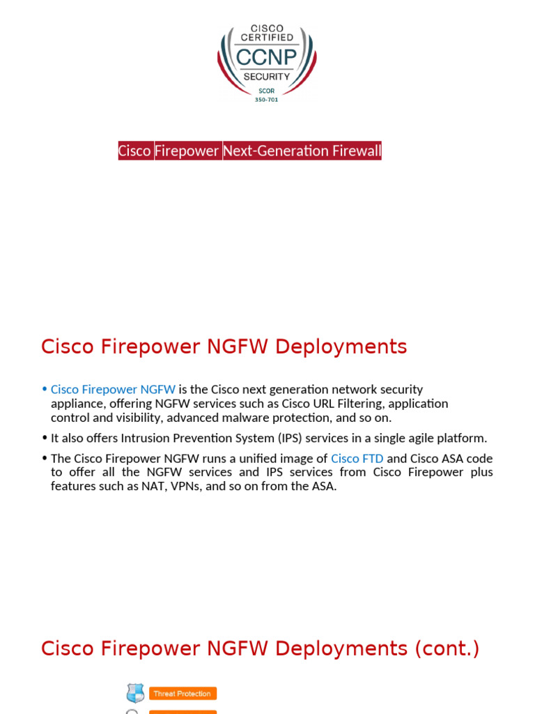 Cisco Firepower NGFW Deployment Guide | PDF | Firewall (Computing ...