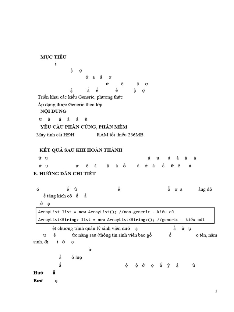 TLHT Baitap ThuchanhCNJava T4 | PDF