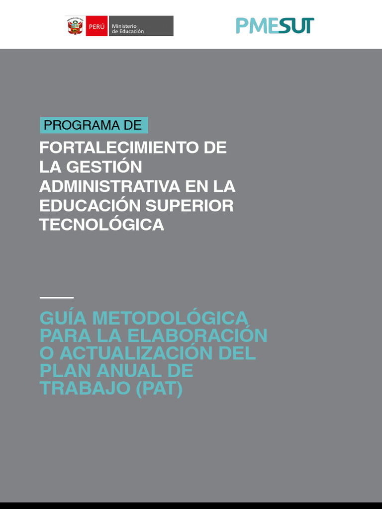 Plan de Trabajo Pat | PDF | Planificación | Presupuesto