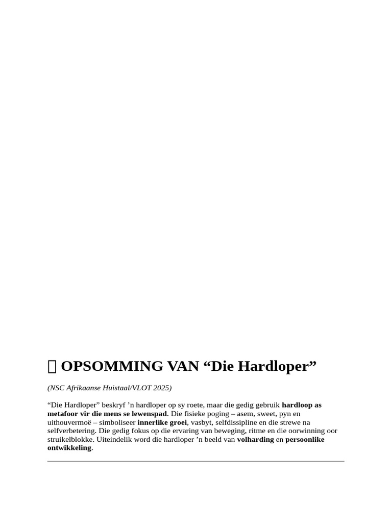 Opsomming Van | PDF