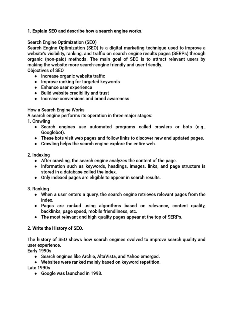 Unit IV – Search Engine Optimization (SEO) | PDF | Search Engine ...