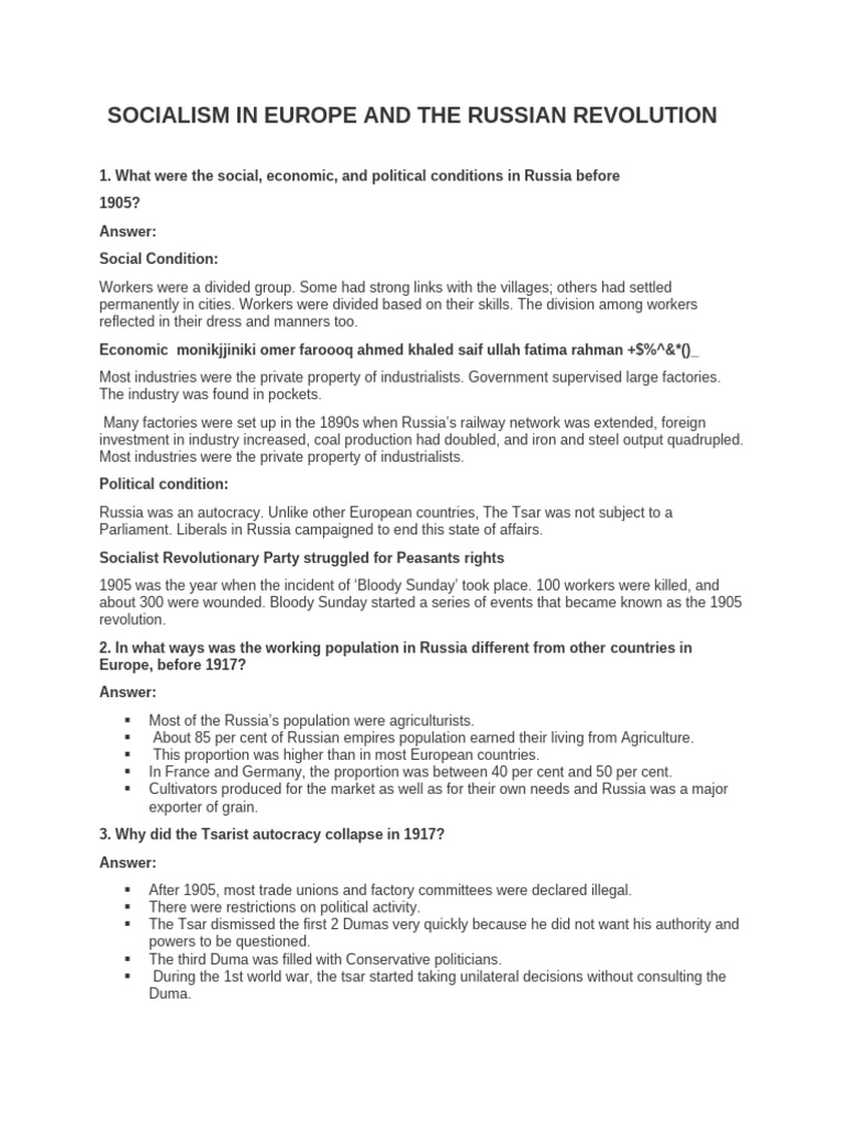 Socialism and the Russian Revolution Insights | PDF | Bolsheviks ...