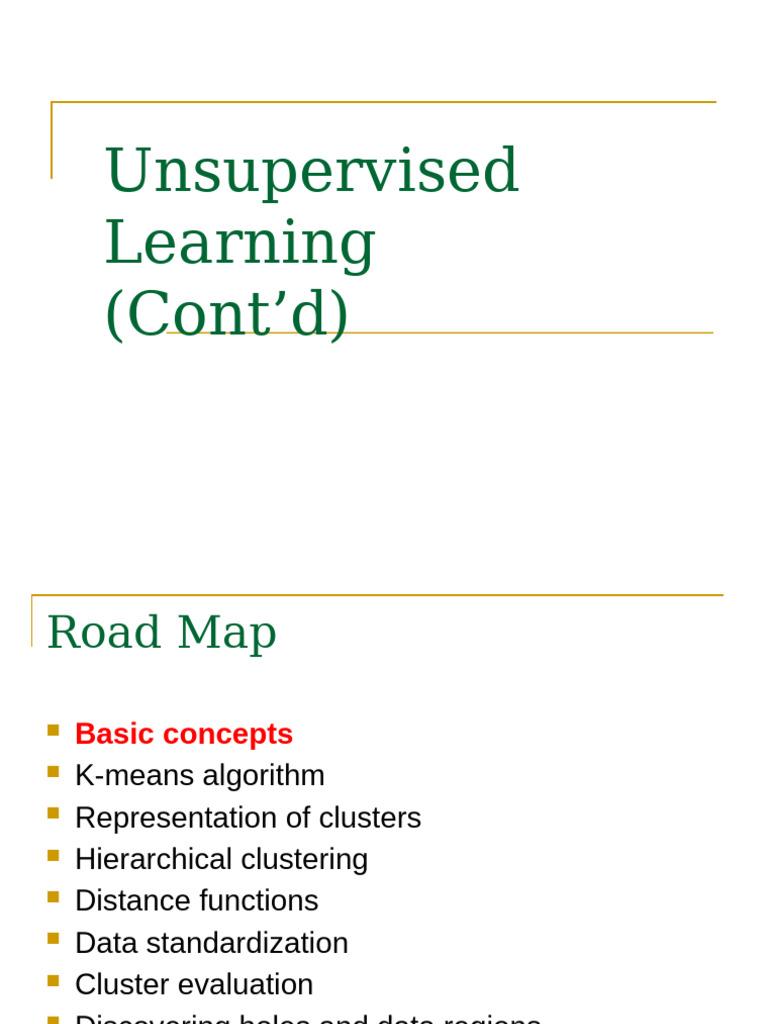 05 Unsupervised Learning 2 | PDF | Cluster Analysis | Applied Mathematics