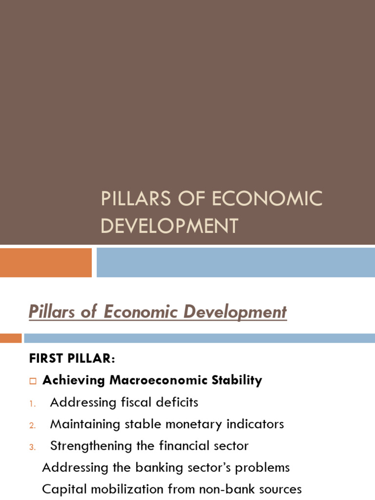 Five Pillars of Economic Development | PDF | Governance | Infrastructure