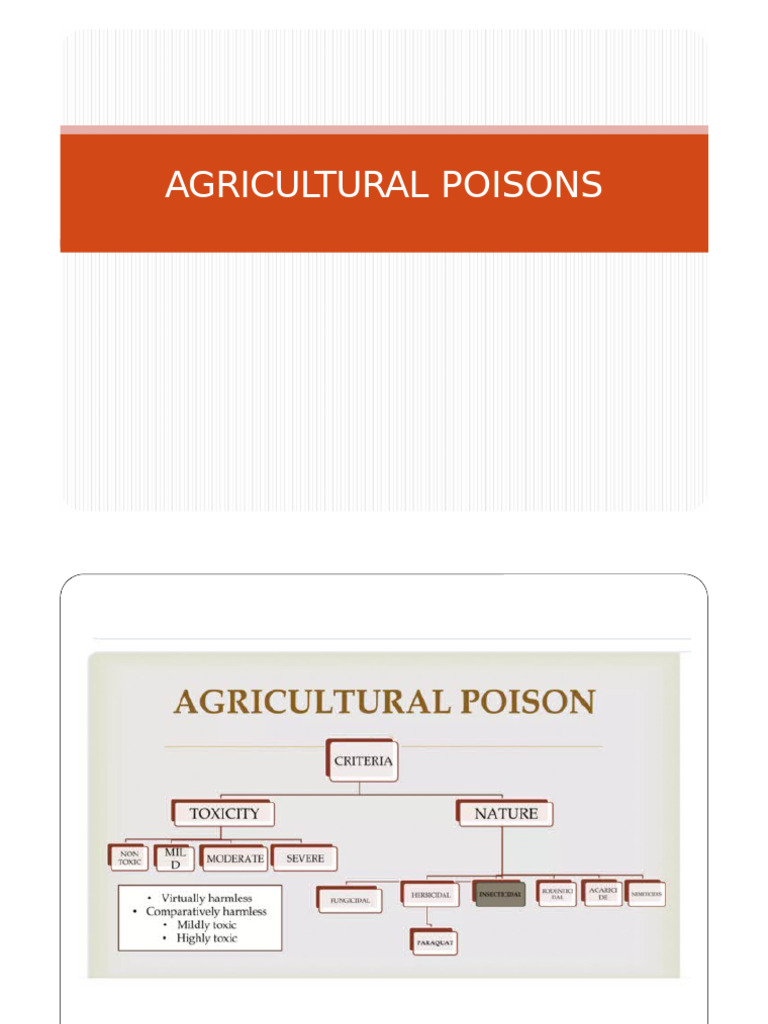 Agricultural Poisons: Toxicity Classifications | PDF | Acetylcholine