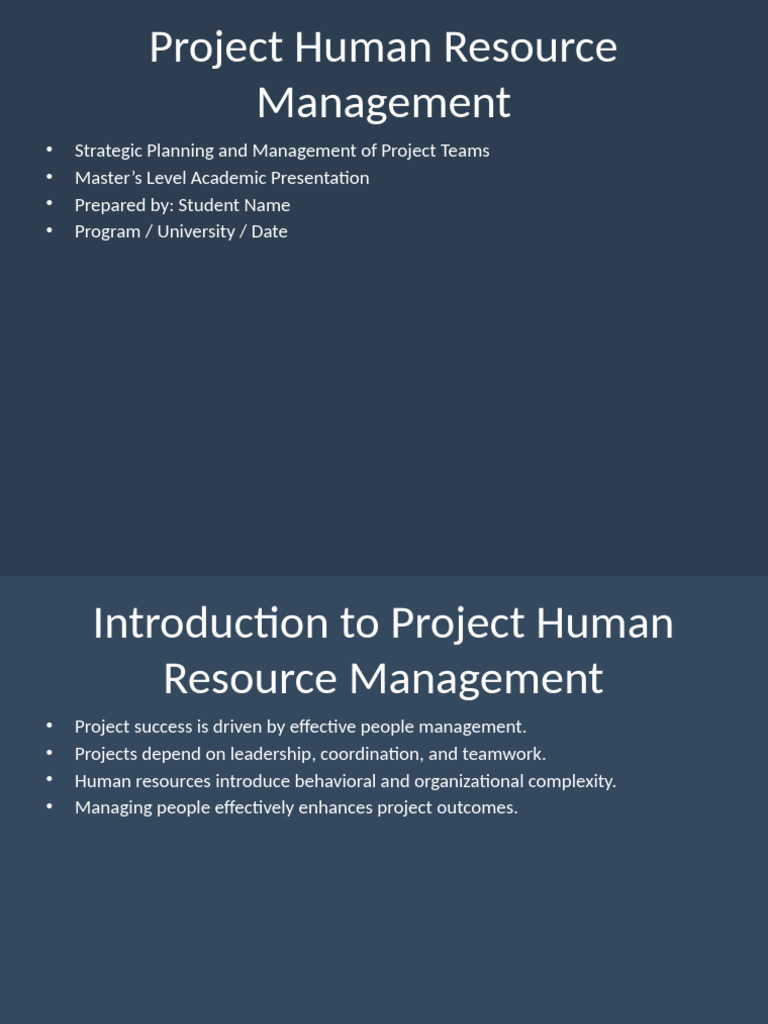 Effective Project HR Management Strategies | PDF | Human Resource ...