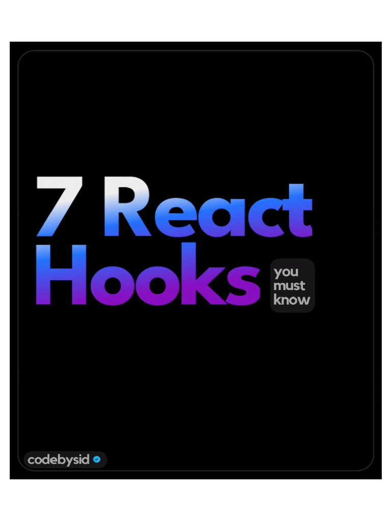 Most Used React Hooks | PDF