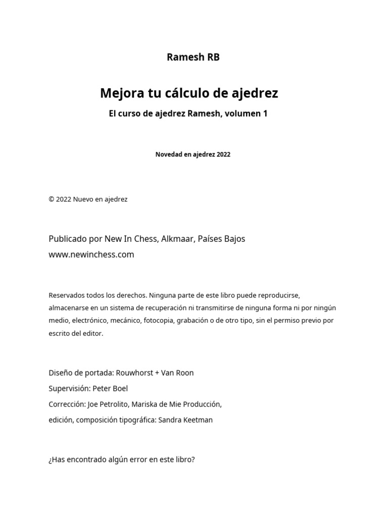 Improve Your Chess Calculation Ramesh Espanol 5 | PDF