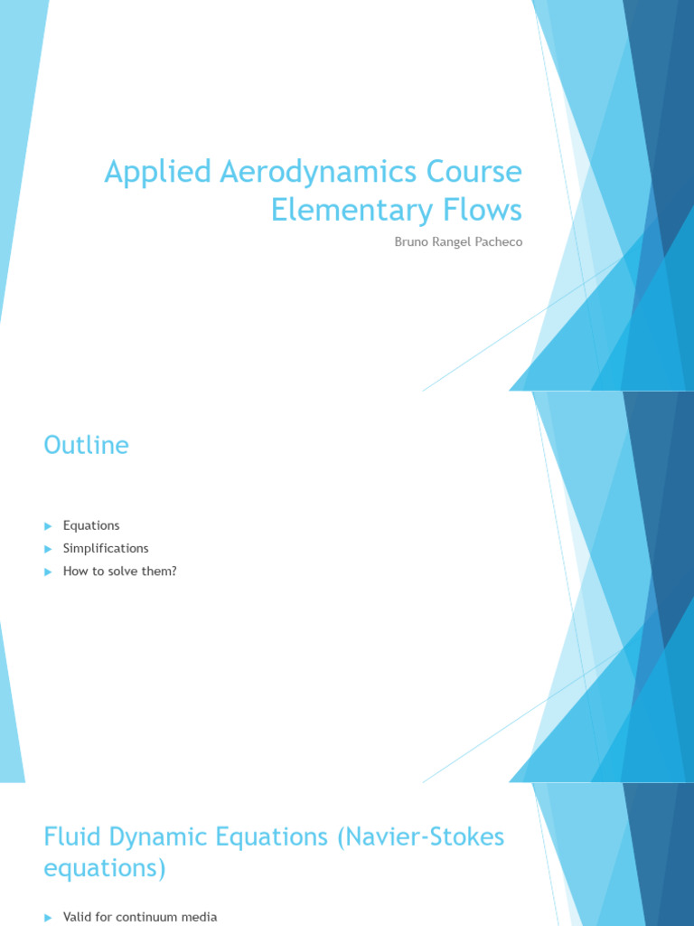Applied Aerodynamics: Fluid Dynamics Basics | PDF | Navier–Stokes ...