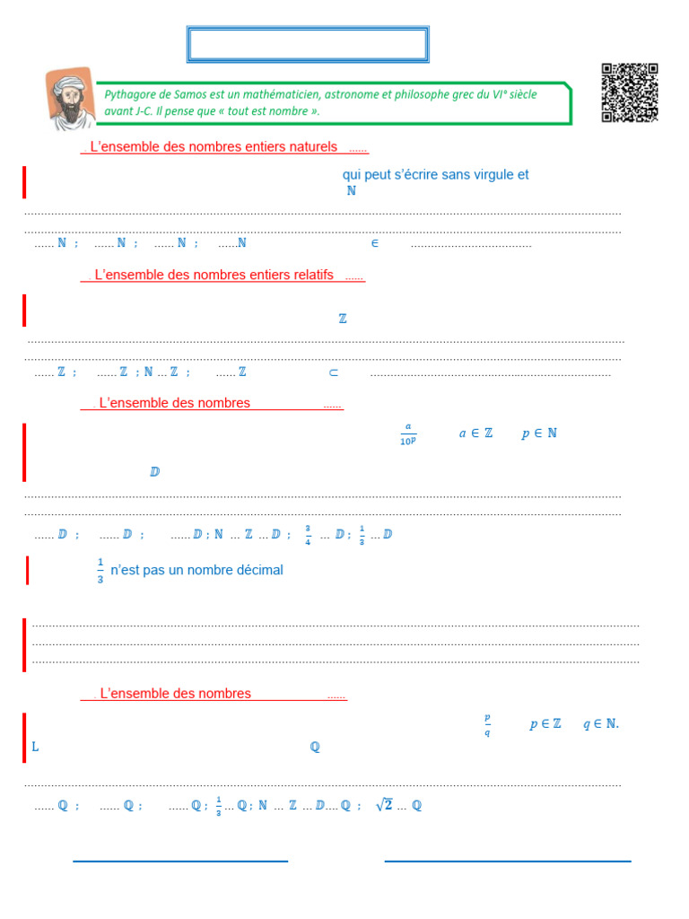 Ensembles de Nombres en Mathématiques | PDF | Nombre rationnel | Entier ...