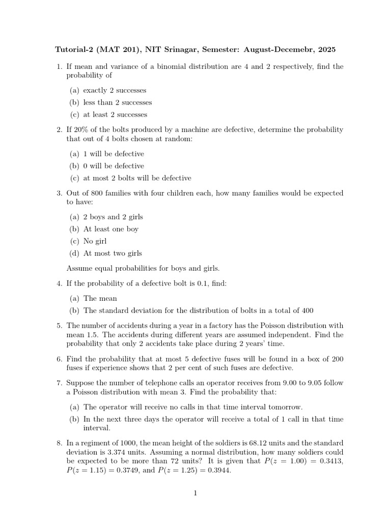 Probability and Statistics Exercises | PDF | Probability Distribution ...