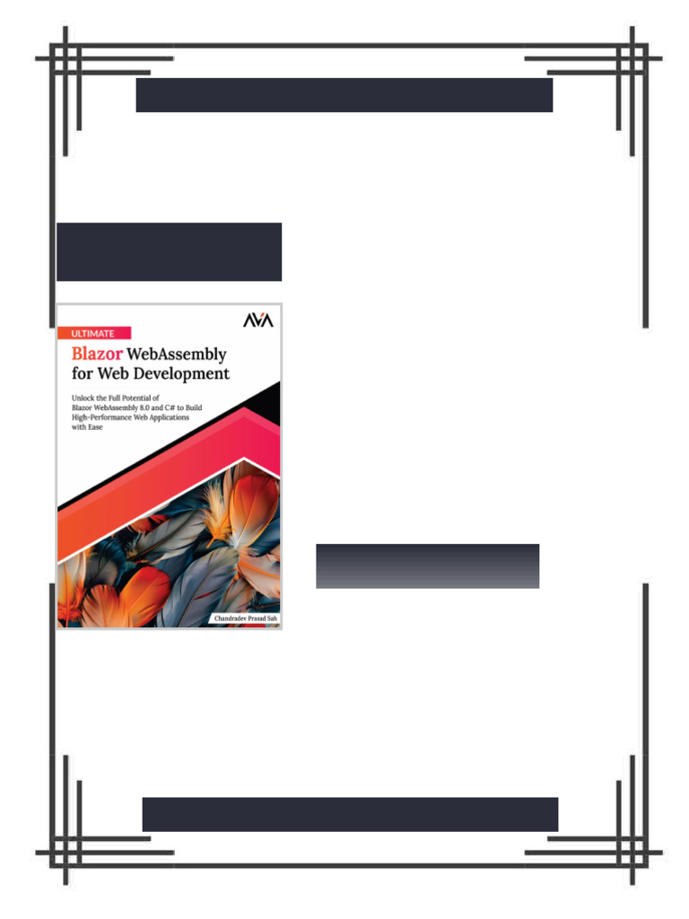 Ultimate Blazor WebAssembly for Web Development 1st Edition Chandradev ...