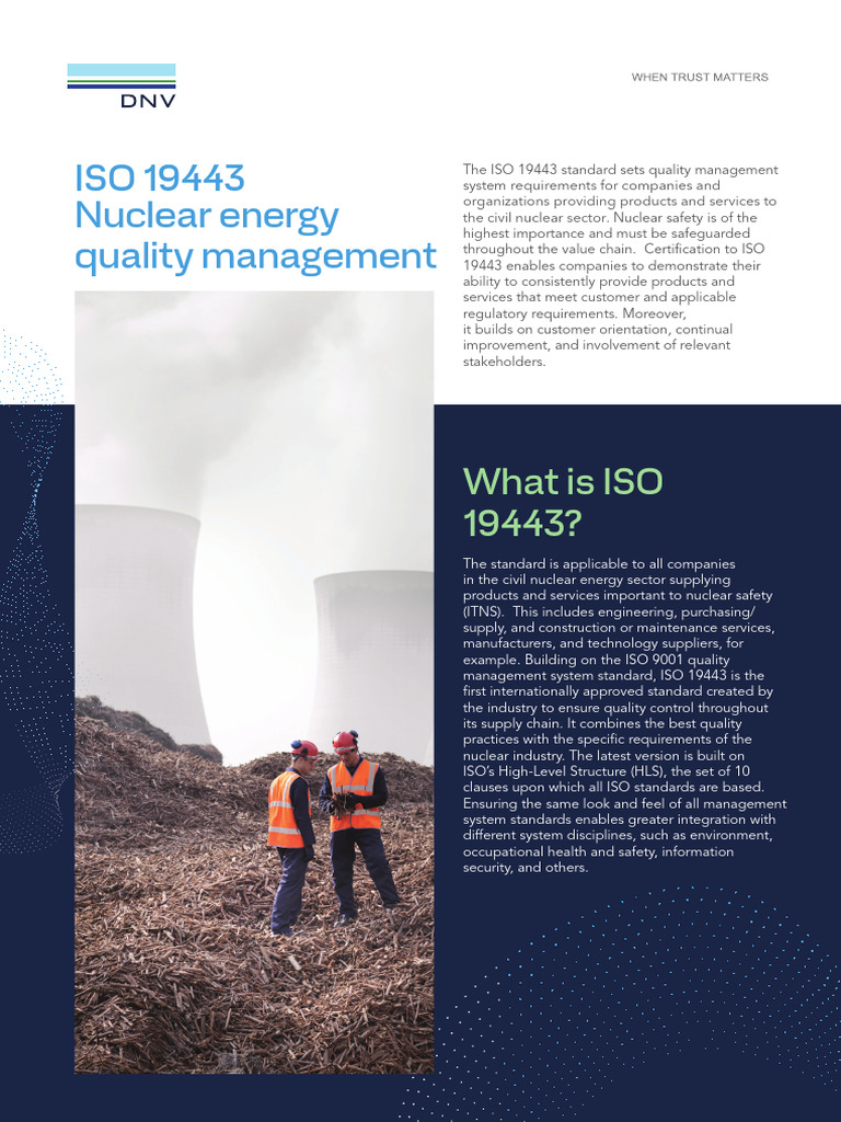 ISO 19443: Nuclear Quality Management Standard | PDF | Quality