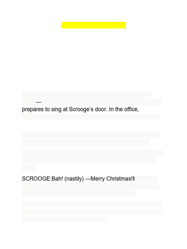 Grade 5 Culminating Script Final | PDF | Ebenezer Scrooge | Diet ...