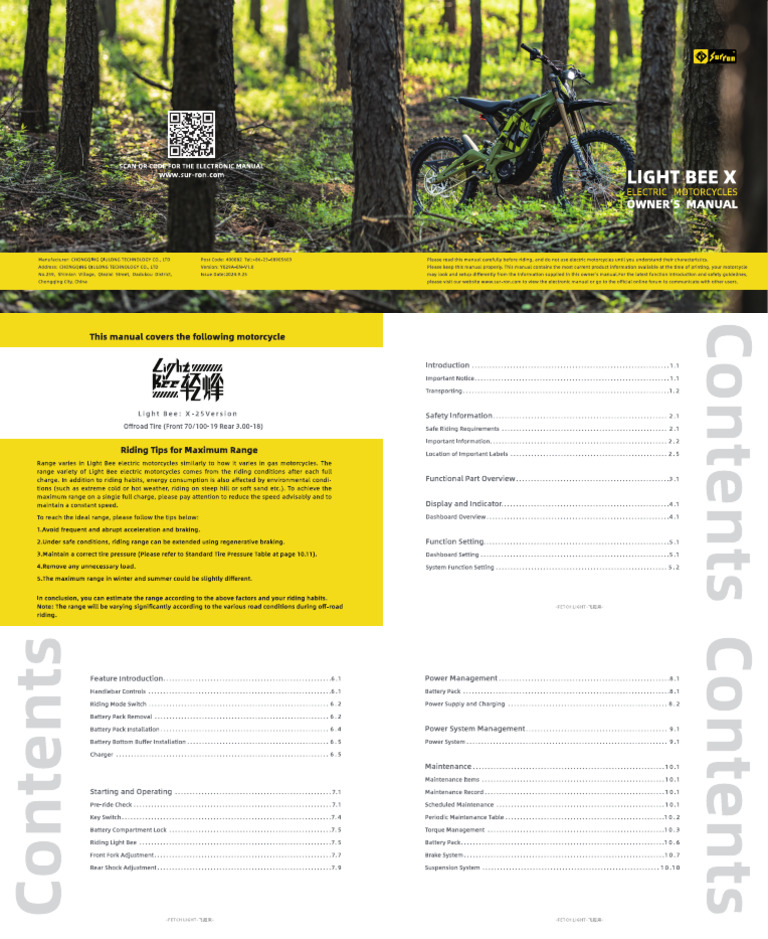 2025 Light Bee Owner's Manual V1.0-241014【25款】 | PDF