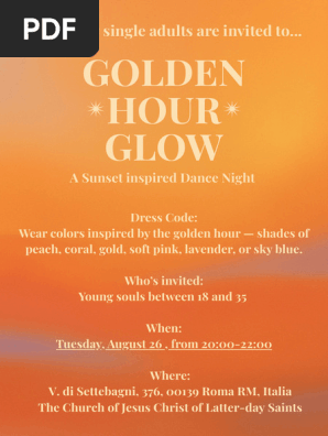 Golden Hour Dance Night Invitation | PDF