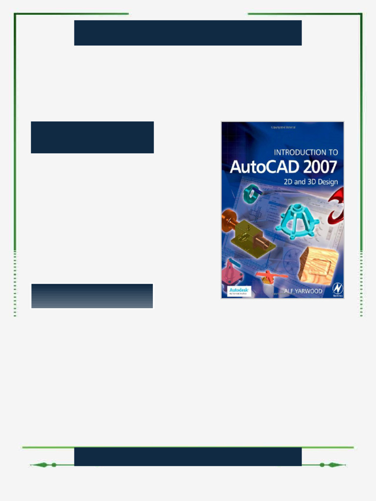 Introduction to AutoCAD 2007 2D and 3D Design 1st Edition Alf Yarwood ...