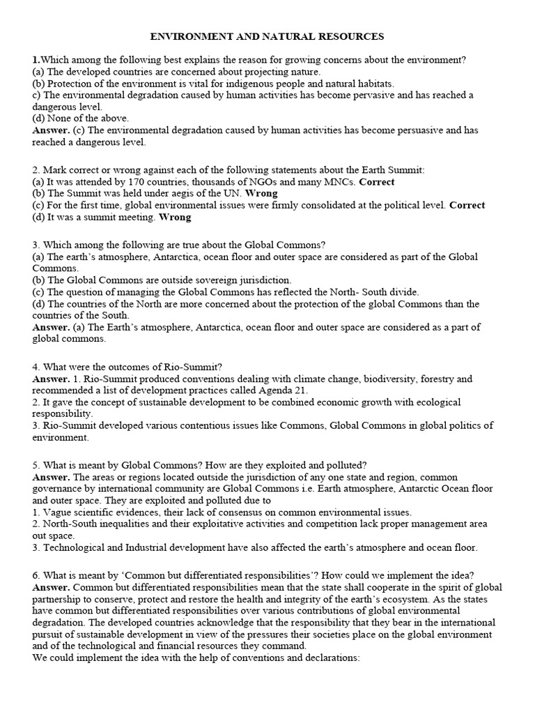 Global Environmental Concerns and Solutions | PDF | Climate Change ...