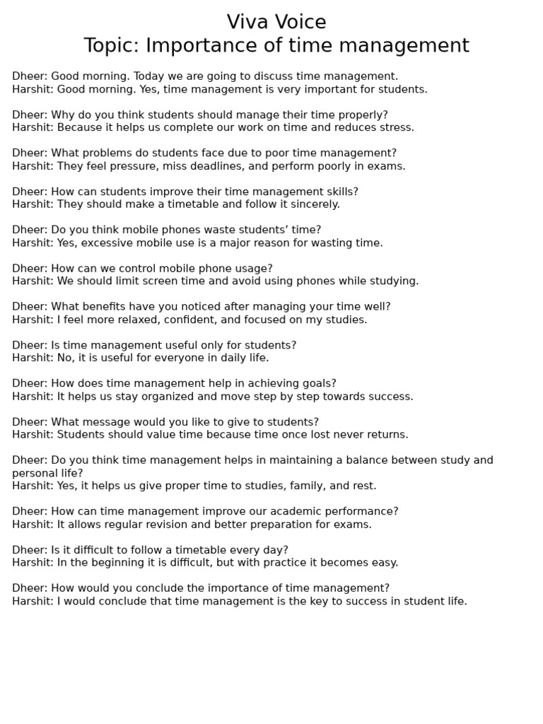 Time Management Tips for Students | PDF
