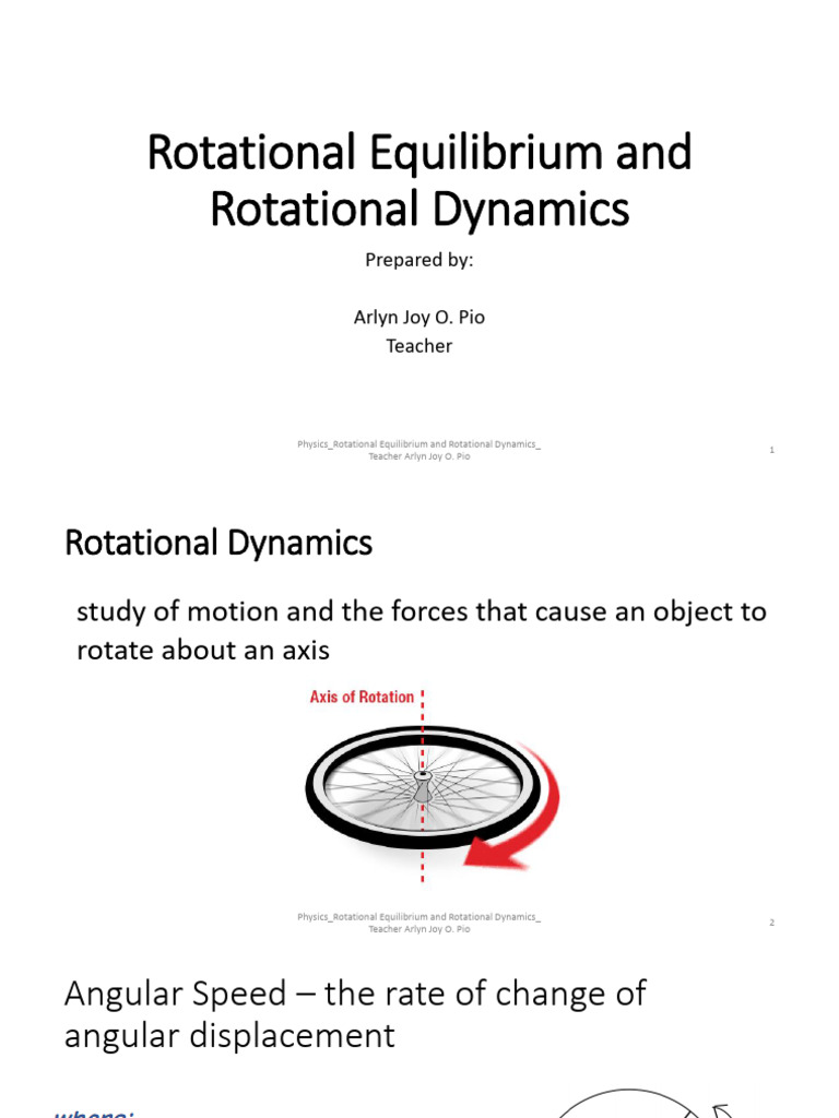 lesson 2 Rotational Equilibrium and Rotational Dynamics | PDF ...