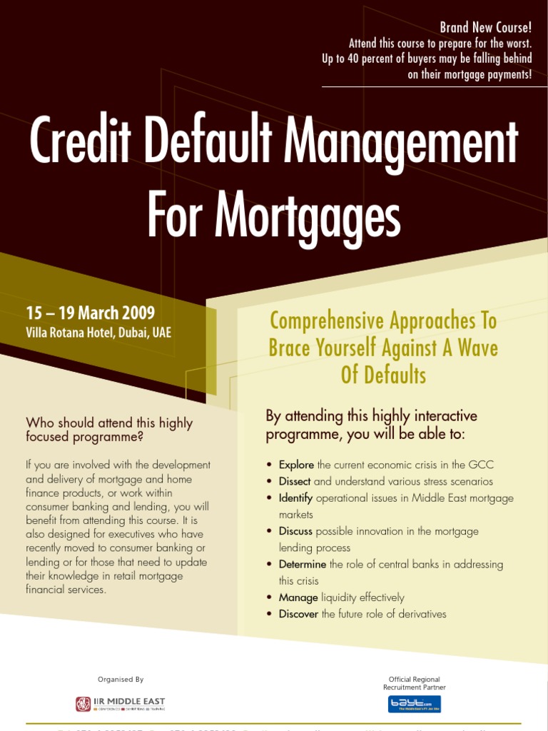 Credit Default Management | PDF | Mortgage Loan | Market Liquidity