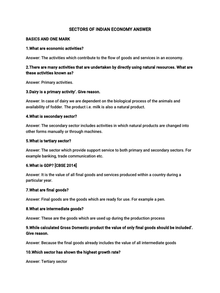 Overview of Indian Economic Sectors | PDF | Economy Of India | Employment