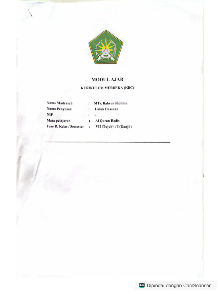 Modul Ajar Udh TTD | PDF
