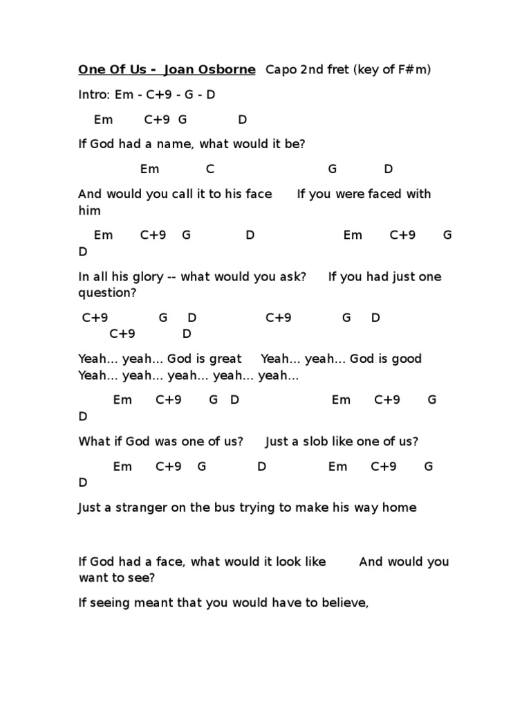 One of Us Joan Osborne