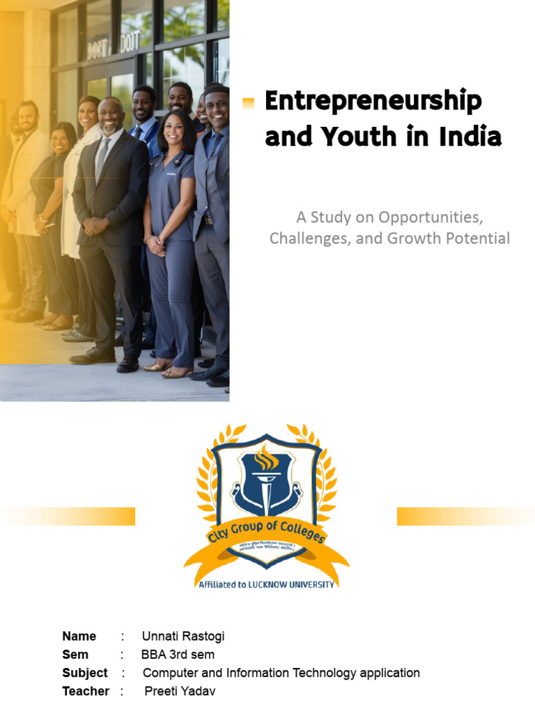 Youth Entrepreneurship in India: Growth & Challenges | PDF ...