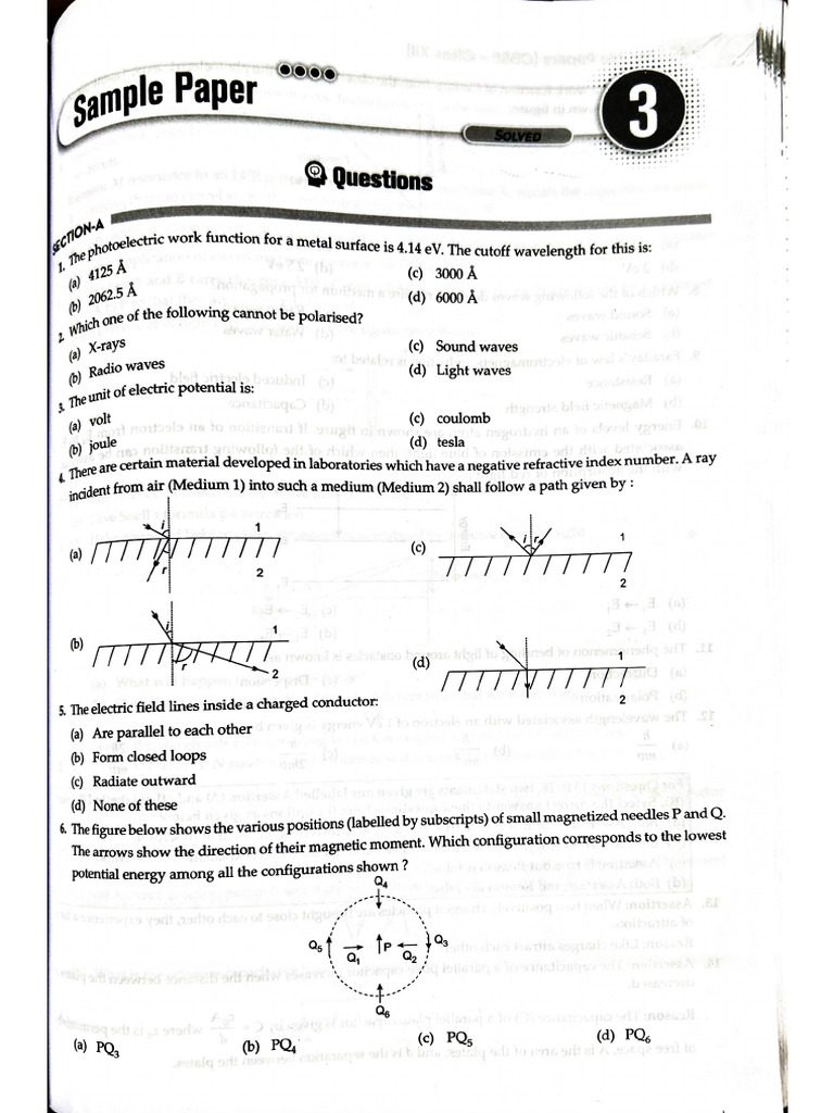 SP 3 (Oswal) With Solution | PDF