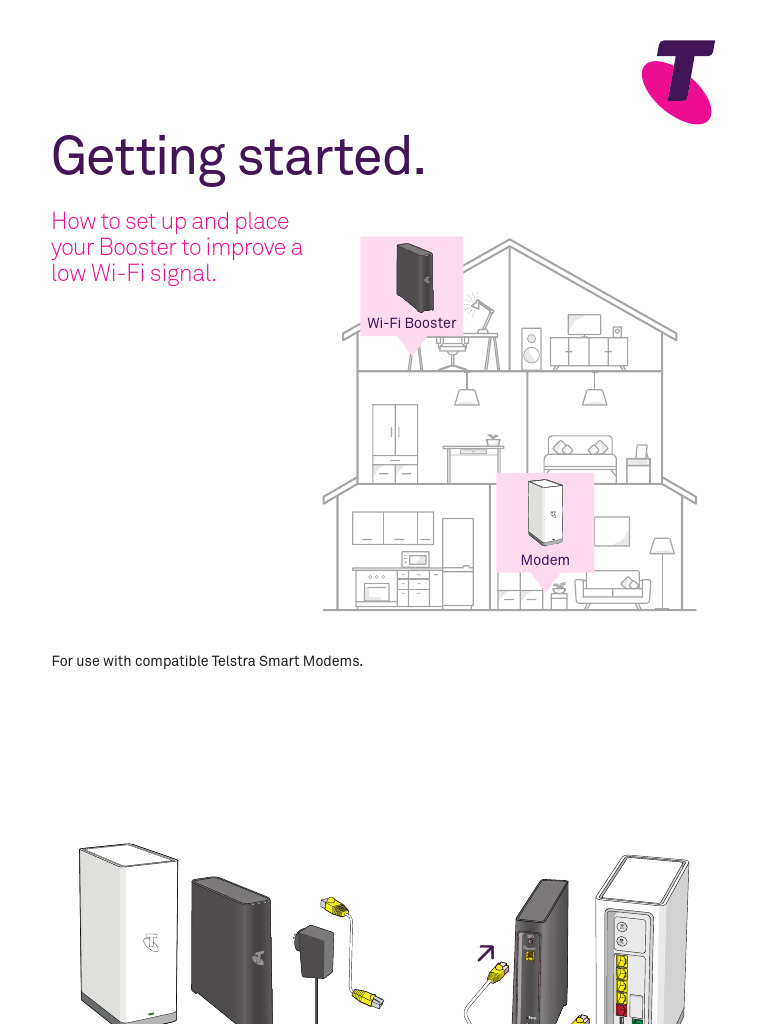Set Up Your Telstra Wi-Fi Booster | PDF | Wi Fi | Modem