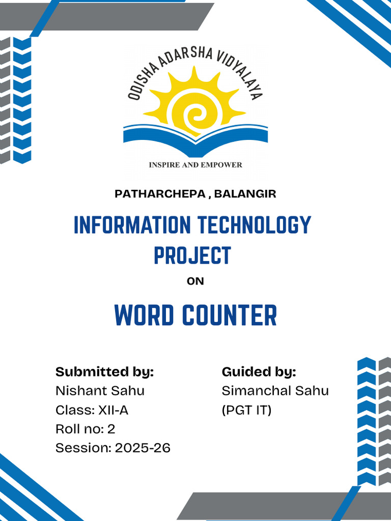 Java Word Counter Project Report | PDF | Computer File | Control Flow
