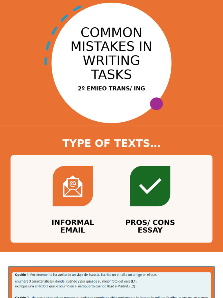 Common Mistakes in Writing | PDF