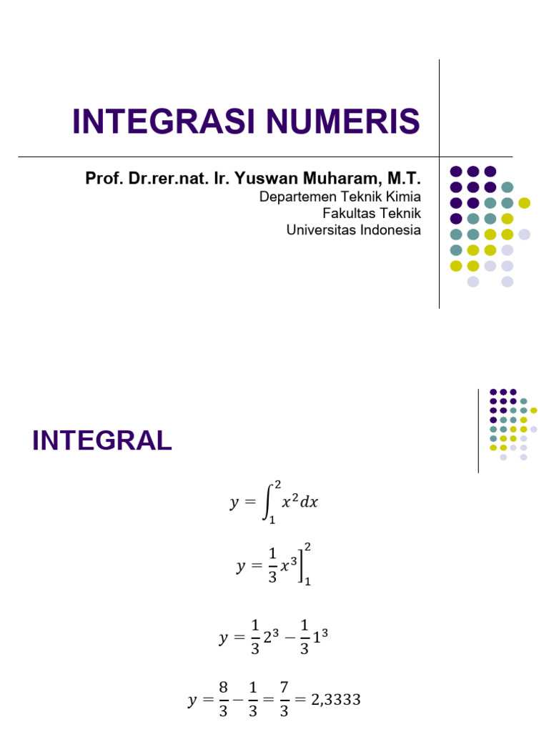 Metode Integrasi Numeris untuk Area Kurva | PDF
