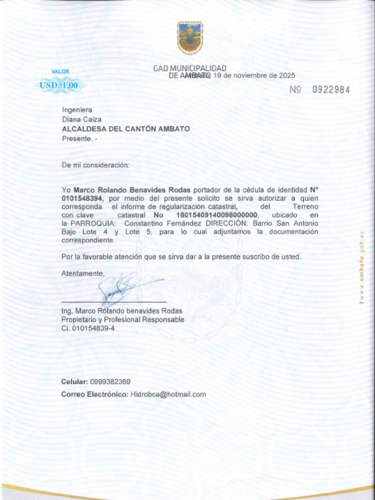 SOLICITUD Cabida | PDF