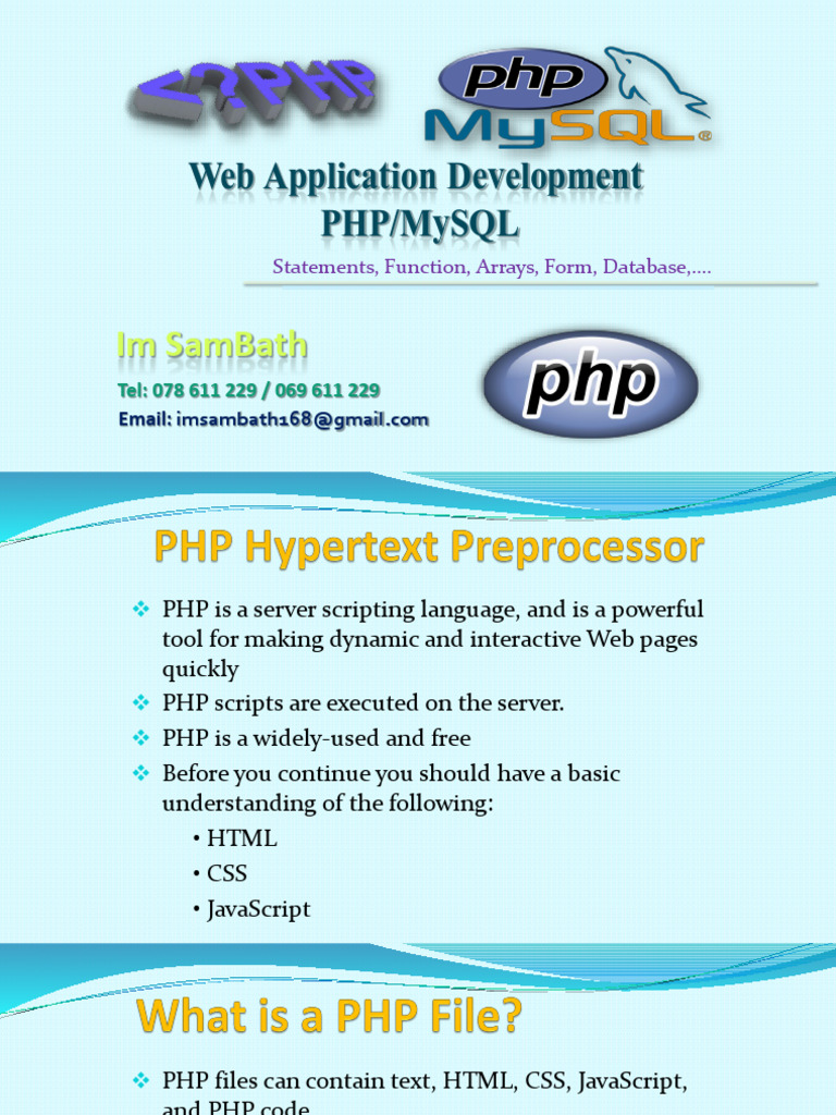PHP Web Development Basics Guide | PDF