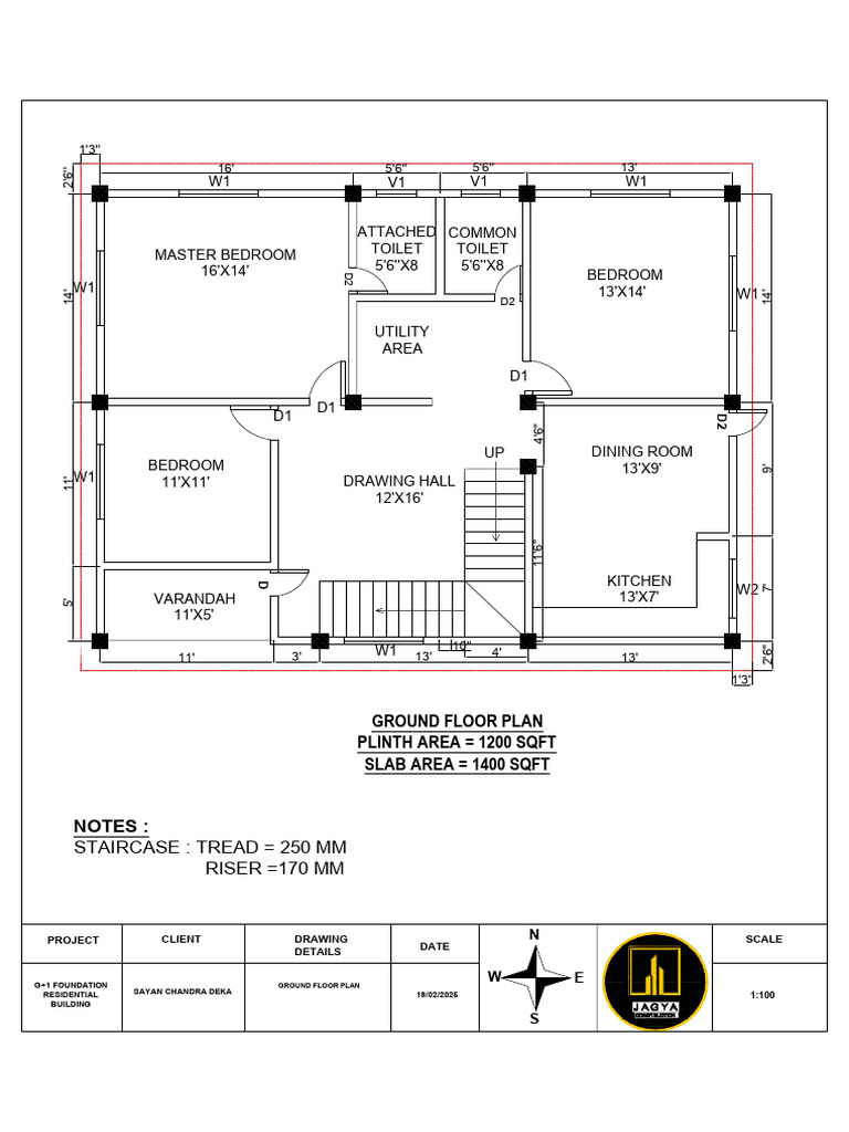 G+1 Residential Building Ground Plan | PDF | Buildings And Structures ...