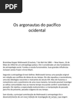 Os argonautas do pacífico ocidental