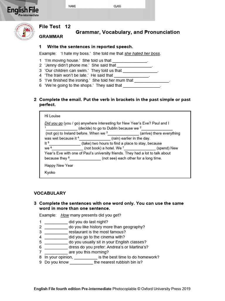 File 12 - Extra Exercises | PDF
