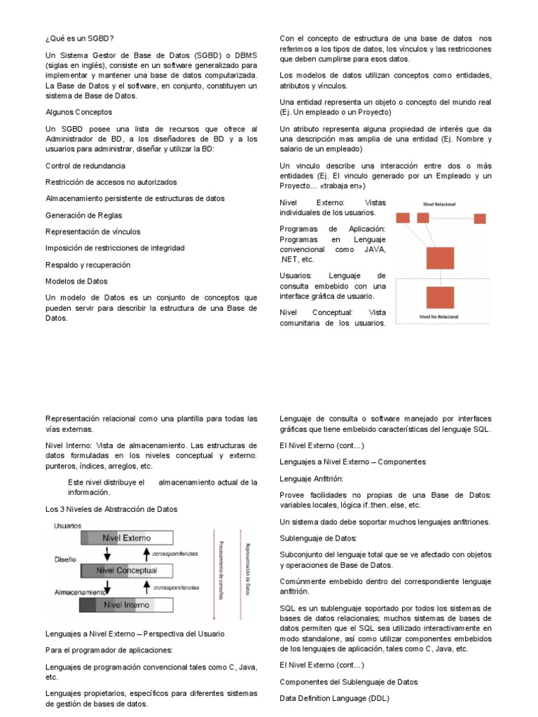 Qué es un SGBD | PDF | SQL | Bases de datos