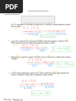 Gas Law Practice Problems and Solutions | PDF | Gases | Physical Phenomena