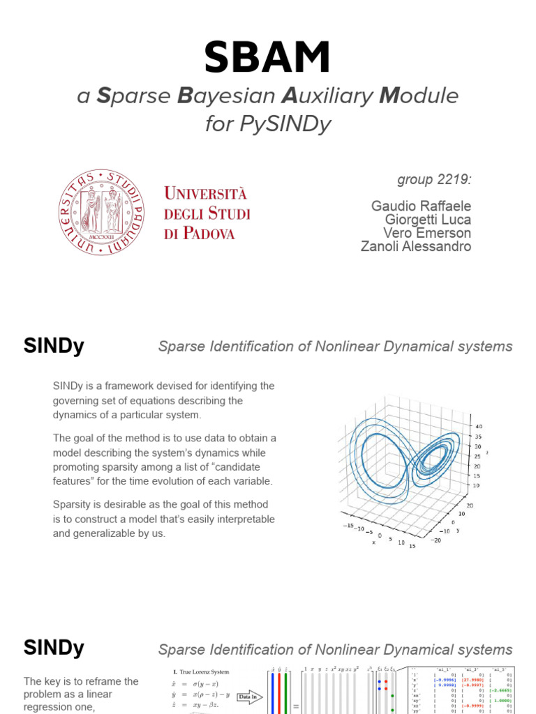 Bayesian Sparse Module for SINDy | PDF | Probability Distribution ...