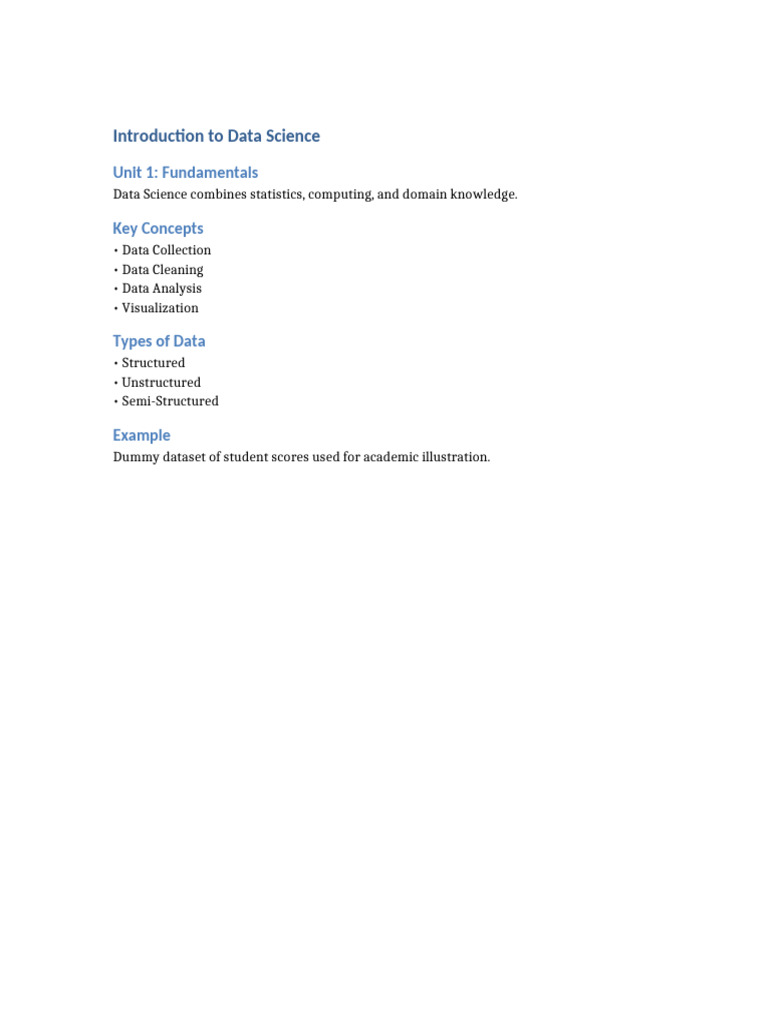 Data Science Dummy Class Notes | PDF