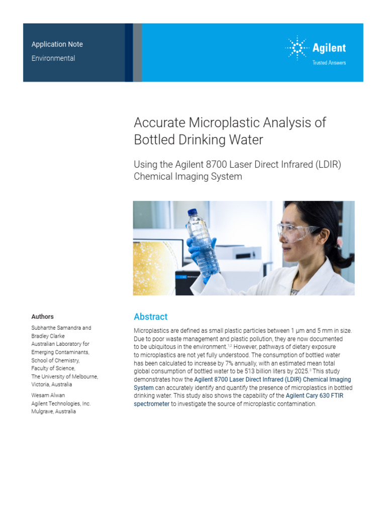Microplastic Detection in Bottled Water | PDF | Filtration | Plastic
