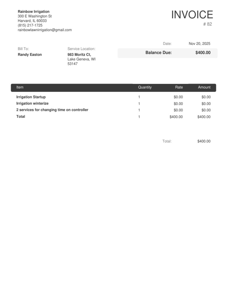Invoice 82 | PDF